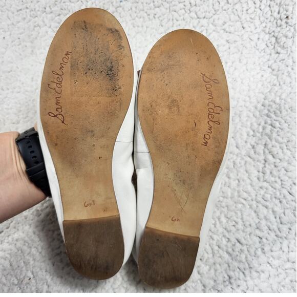 Sam Edelman Women's Felicia Mini Ballet Flat White Leather size 6 - Picture 5 of 5